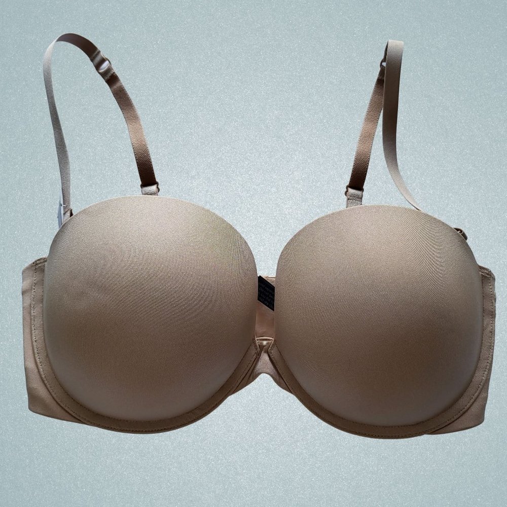 Soma Bra Smooth Convertible Strapless Push Up Lined 36D Nude NWT